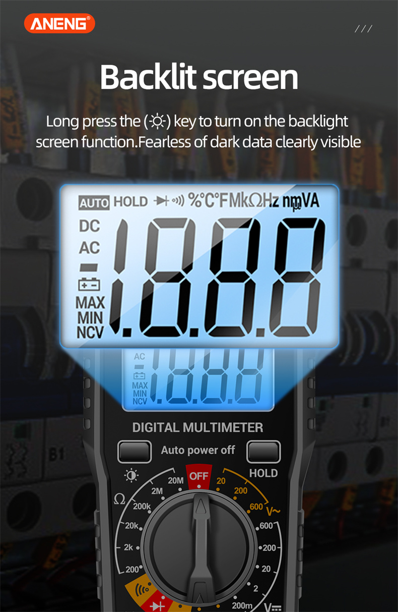 ANENGM113DigitalMultimeterTrueRMSHighAccuracyDCACVoltageCurrentResistanceTesterAutoShutdownABSMateri-1997005-5