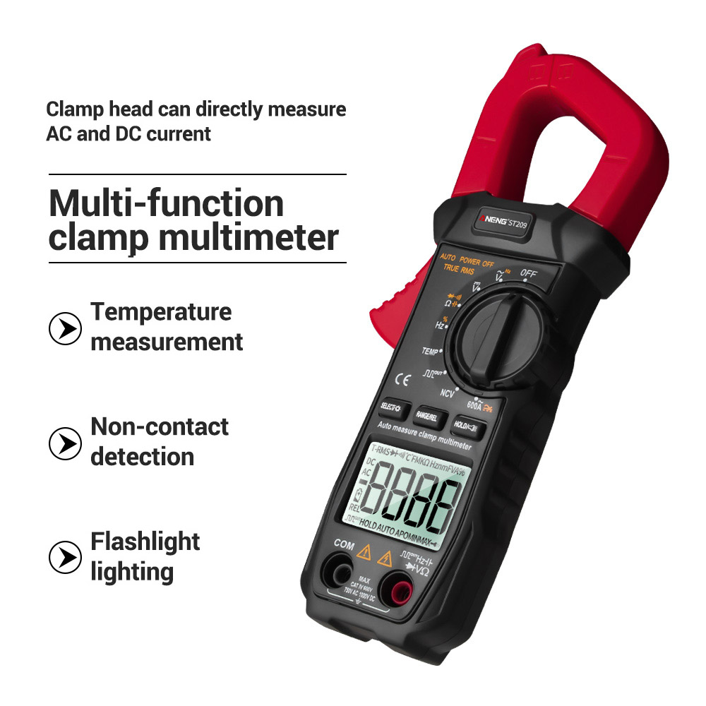 ANENGST209DigitalMultimeterClampMeter6000CountsTrueRMSAmpDCACCurrentClampTesterMetersVoltmeterAutoRa-1981800-5