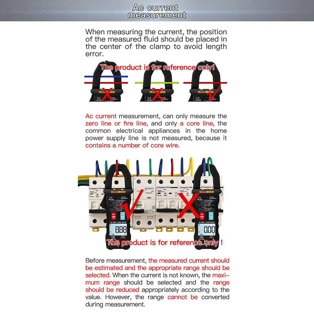 ANENGST209DigitalMultimeterClampMeter6000CountsTrueRMSAmpDCACCurrentClampTesterMetersVoltmeterAutoRa-1981800-10