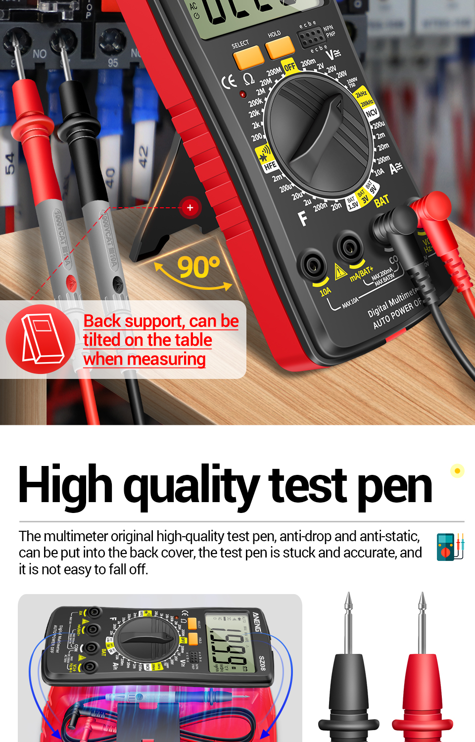 ANENGSZ08Ultra-thinSplitLCDDigitalMultimeterTesterwithStowableTestPenACDC220VProfessionalMultimetroA-1933493-3