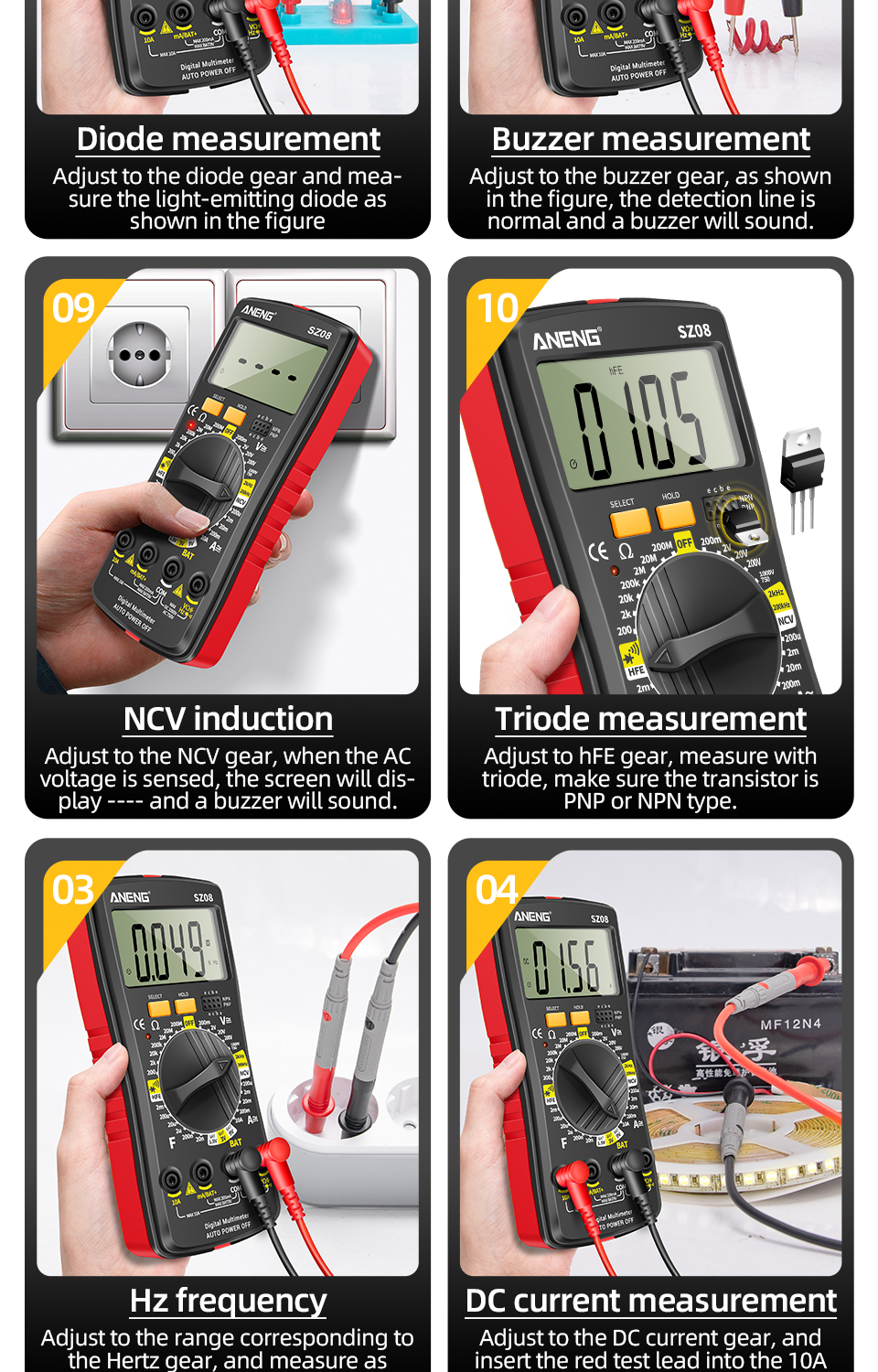 ANENGSZ08Ultra-thinSplitLCDDigitalMultimeterTesterwithStowableTestPenACDC220VProfessionalMultimetroA-1933493-8