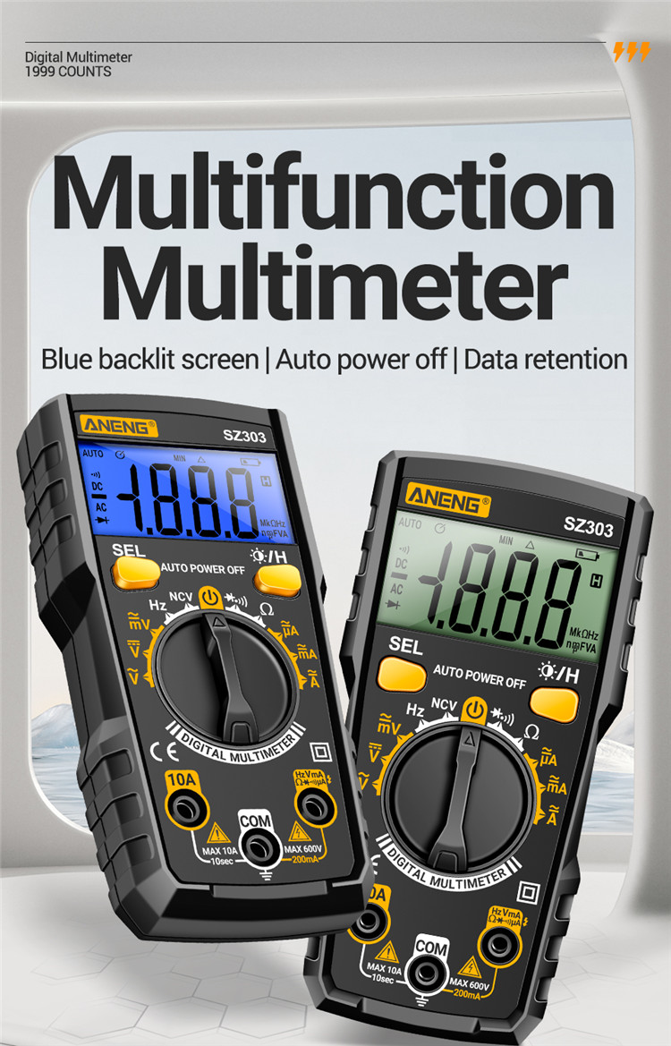 ANENGSZ303MultifunctionalMeasureMeterwithAccurateACDCVoltageCurrentResistanceHzReadingConvenientAuto-2015558-1