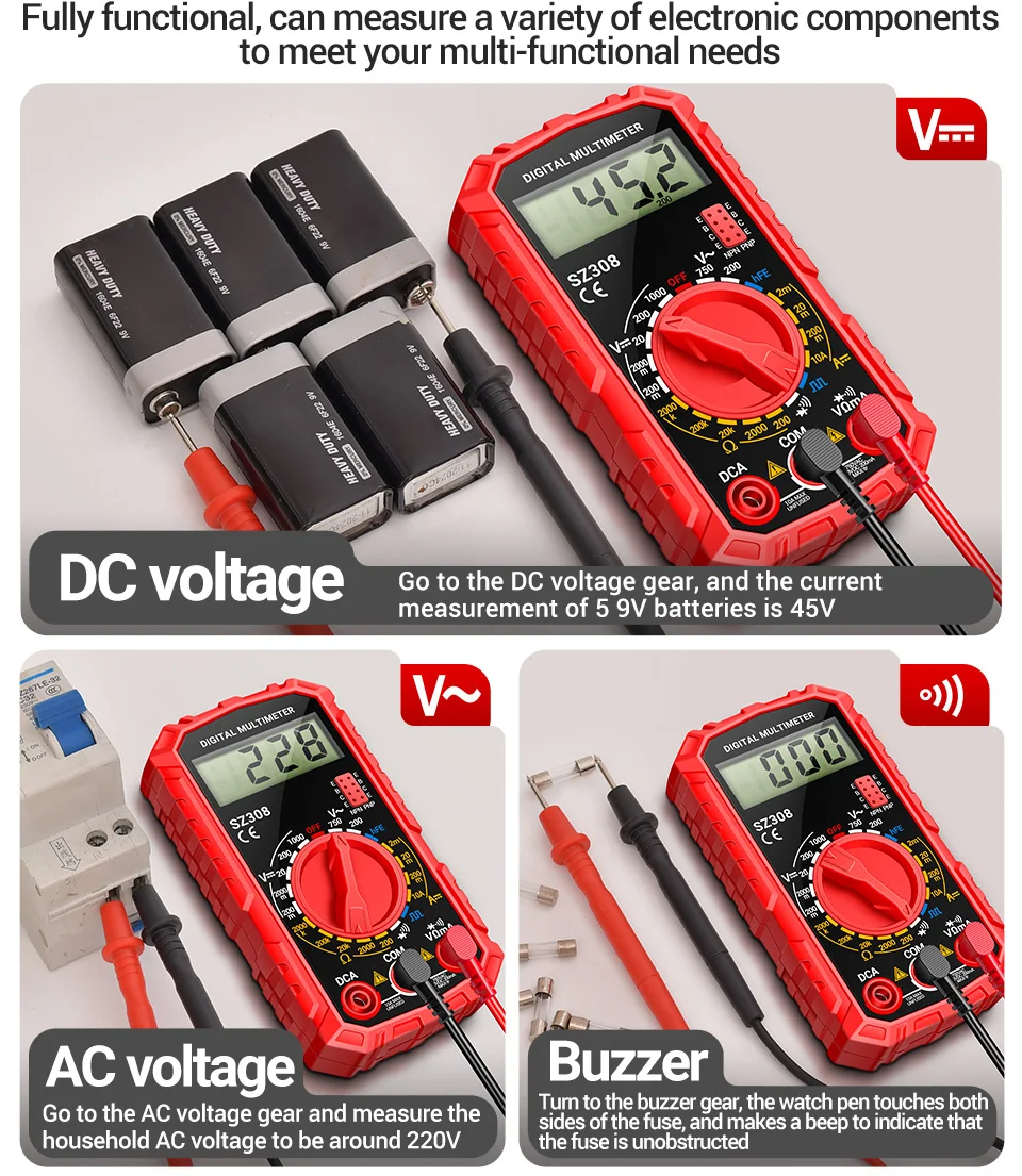 ANENGSZ308DigitalMultimeterHandheldACDCVoltageCurrentResistanceAmmeterwithDiodeWaveOutputHFETransist-2014844-11