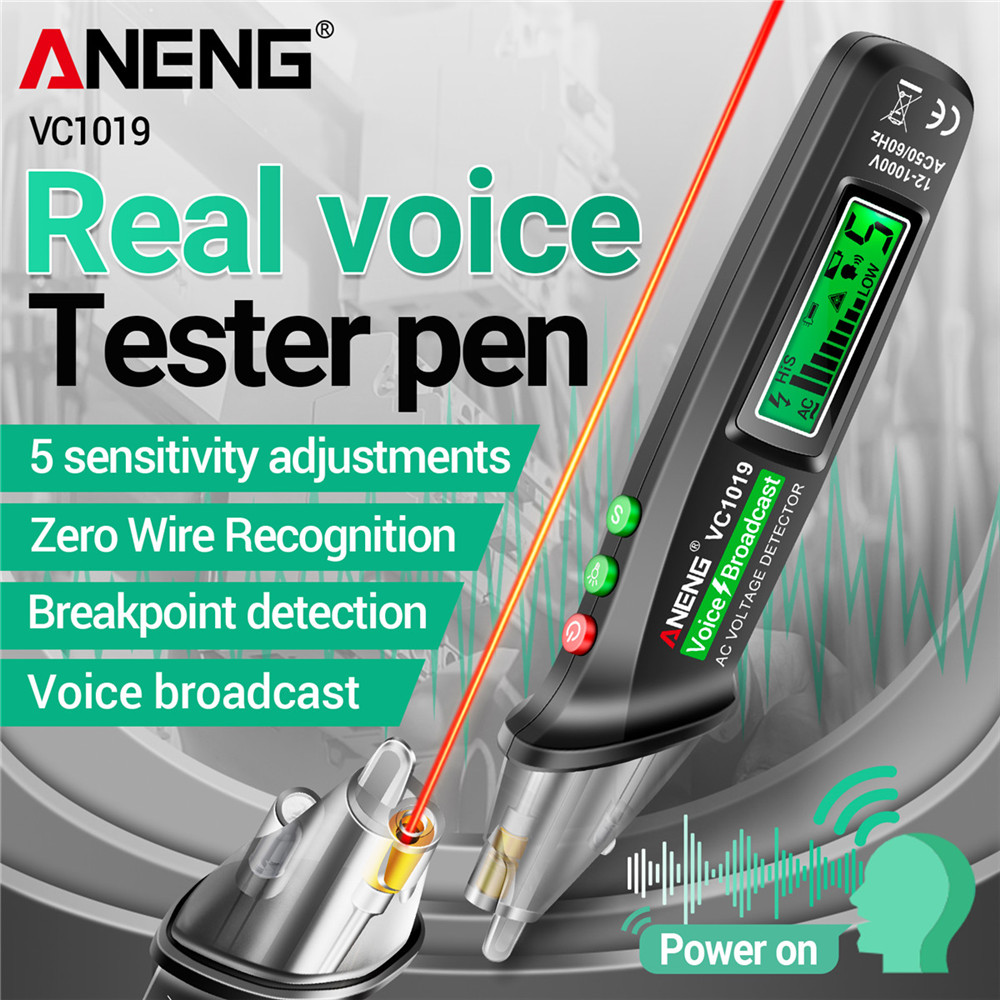 ANENGVC1019RedLaserTestPenVoiceBroadcastVoltageDetector12-1000VVoltCurrentNon-ContactPenElectricTest-1983033-1