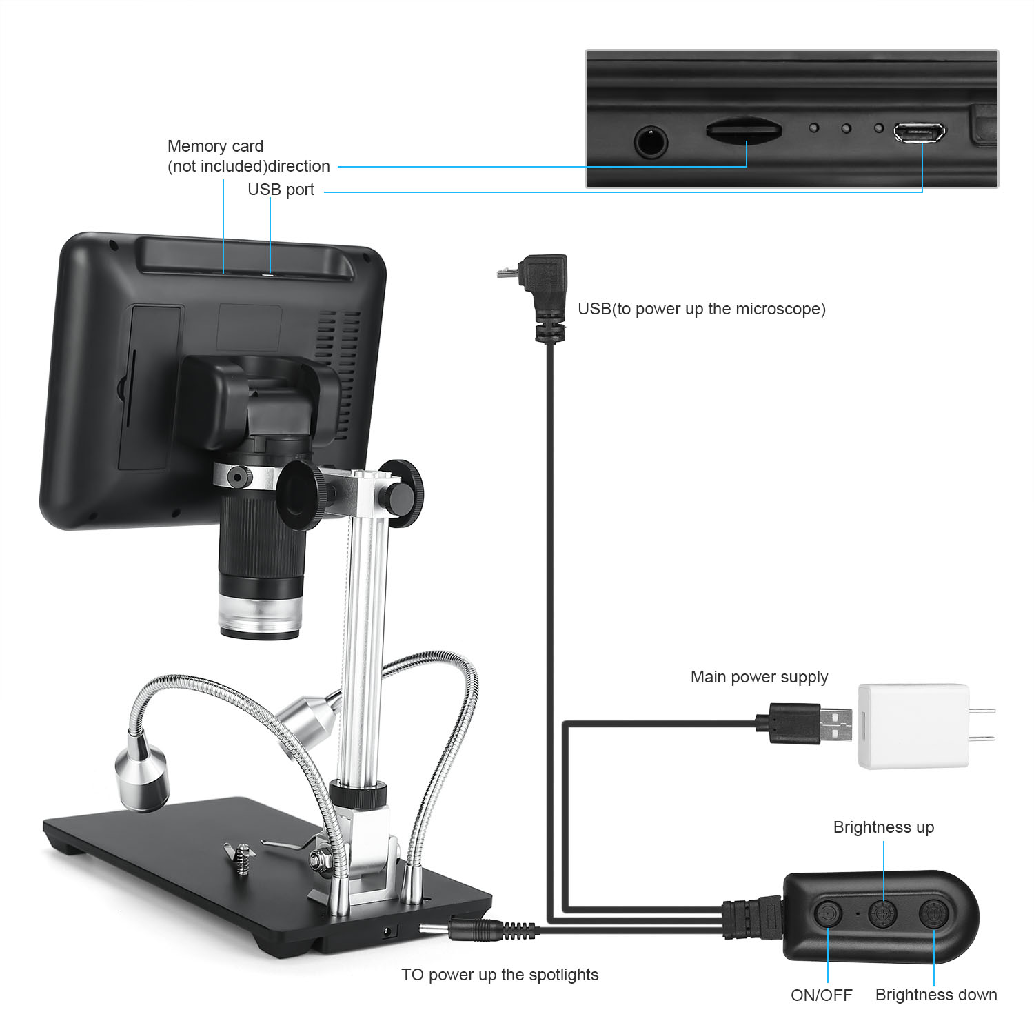 AndonstarAD2061080P3DDigitalMicroscopeSolderingMicroscopeforPhoneRepairingSMDSMT-1593356-4