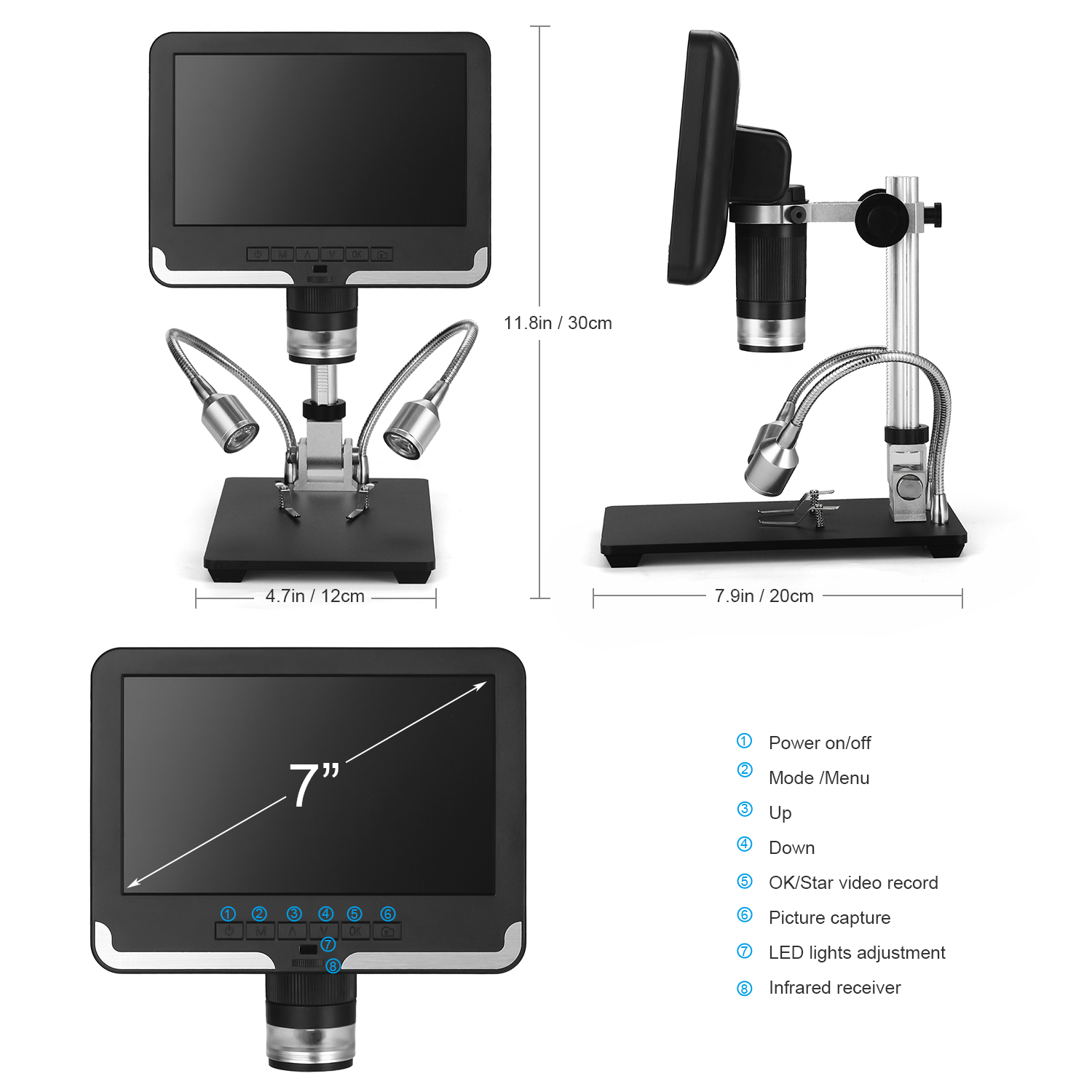 AndonstarAD2061080P3DDigitalMicroscopeSolderingMicroscopeforPhoneRepairingSMDSMT-1593356-5