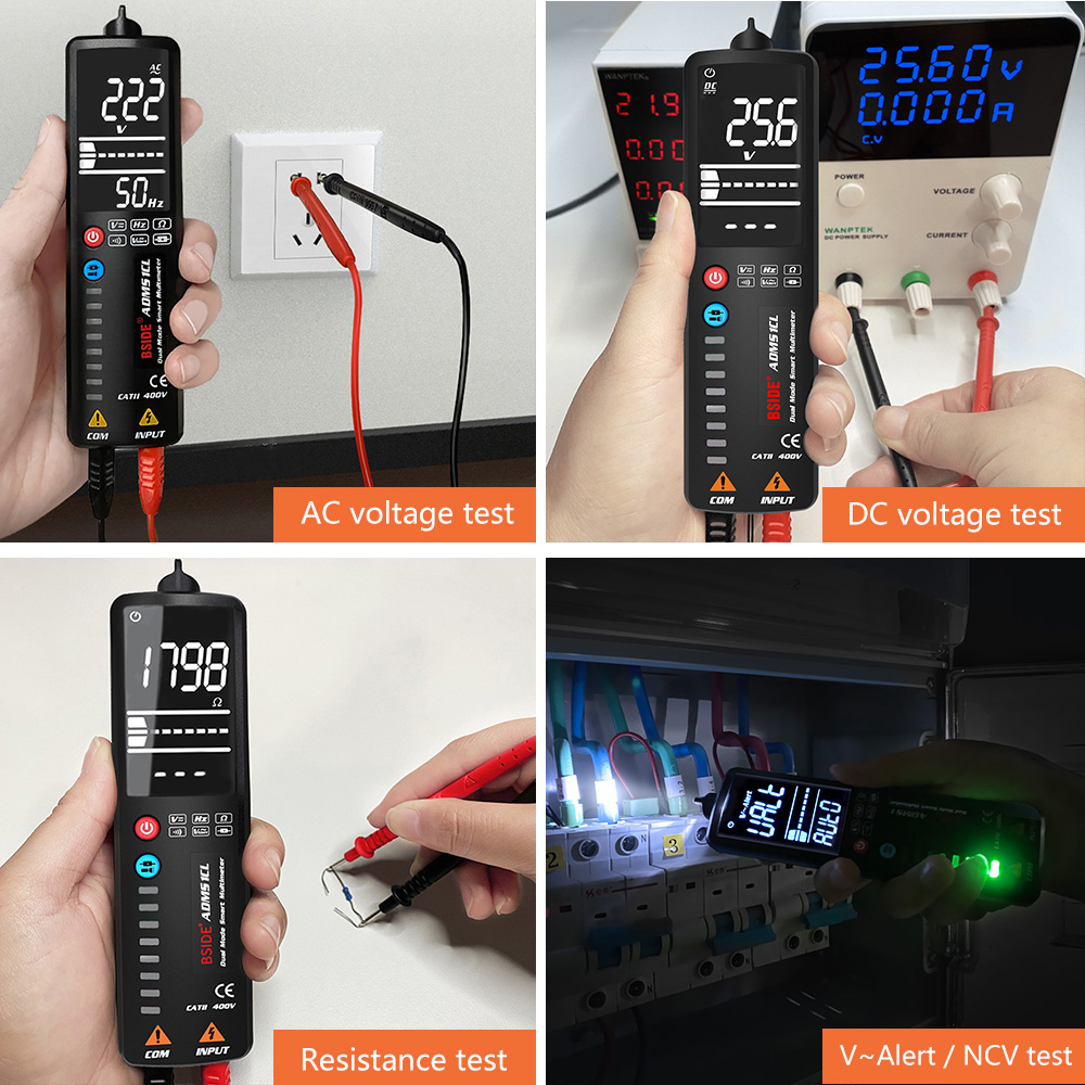 BSIDEADMS1CL24LCDBacklightDualModeSmartDigitalMultimeter2000CountsAutoRangeVoltageDetectorTester-1967713-11