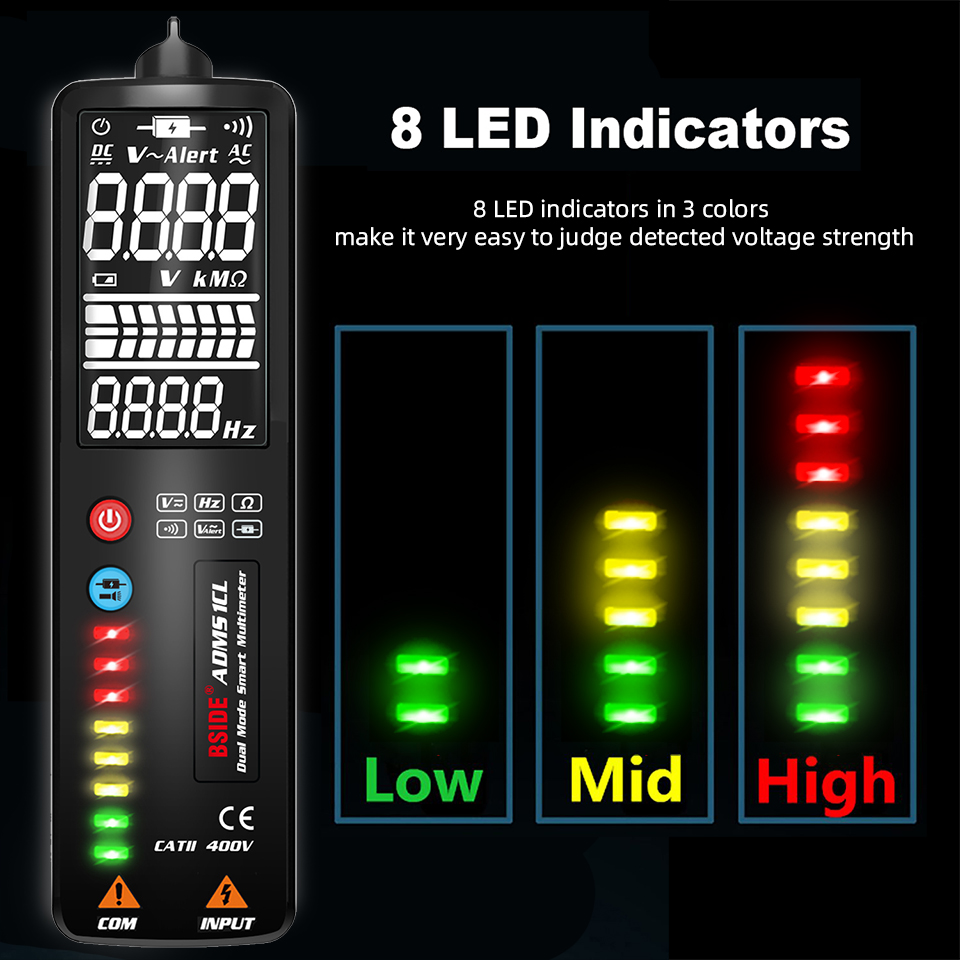 BSIDEADMS1CL24LCDBacklightDualModeSmartDigitalMultimeter2000CountsAutoRangeVoltageDetectorTester-1967713-3