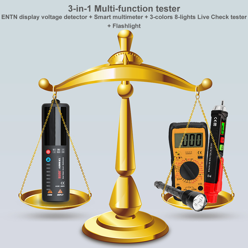 BSIDEADMS1CL24LCDBacklightDualModeSmartDigitalMultimeter2000CountsAutoRangeVoltageDetectorTester-1967713-5