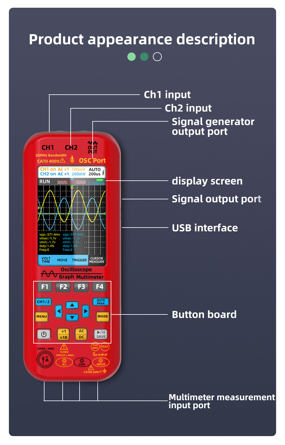 BSIDEO9250MHZDualChannelOscilloscopeMultimeterHighPrecisionWideRangeResistiveAnti-BurnwithPowerfulBa-2015594-5