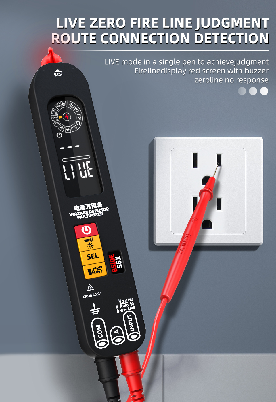 BSIDES6XMultimeterHighPrecisionMeasurementDCACVoltageCurrentResistanceCapacitanceFrequencyTemperatur-2004263-2