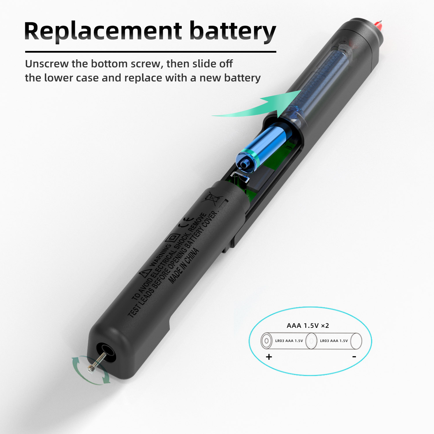 BSIDEZ1MiniDigitalMultimeterSmartPen-TypeLCD2000CountsVoltmeterResistanceTesterFlashlightforElectron-1955386-5