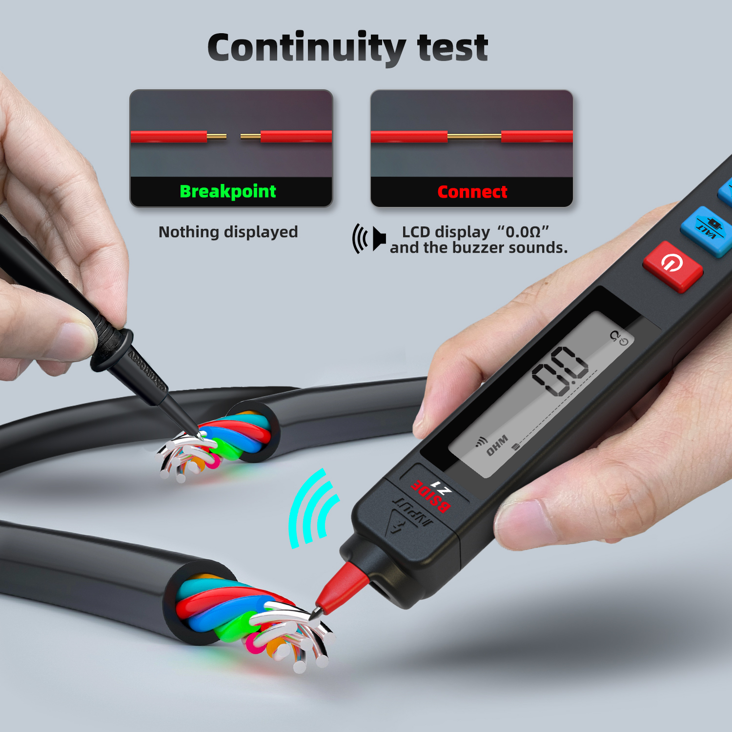 BSIDEZ1MiniDigitalMultimeterSmartPen-TypeLCD2000CountsVoltmeterResistanceTesterFlashlightforElectron-1955386-8