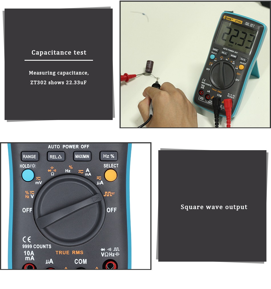 BSIDEZT302DigitalMultimeter9999CountsTrueRMSMultifunctionACDCVoltageTemperatureCapacitanceTester-1967471-8