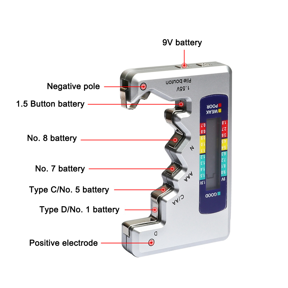 BT-886BatteryTesterLCDDisplayDigitalDisplayVoltageTesterCapacityCheckDetectorCapacitanceDiagnosticTo-1977342-9