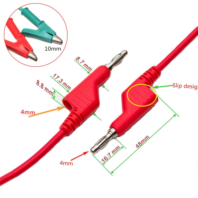 DANIU5Pcs1M4mmSiliconeBananaPlugtoCrocodileAlligatorClipTestProbeLeadWireCable-1955476-3