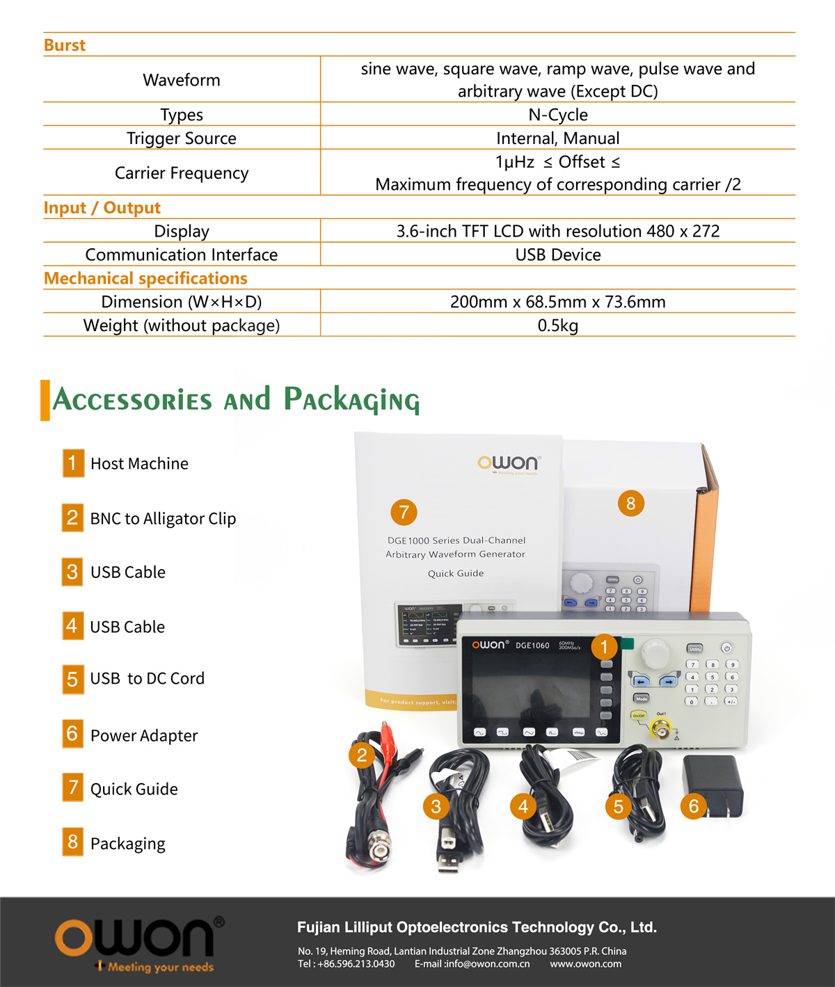 DGE1030DGE1060ArbitraryWaveformGenerator1Channel30Mhz60MhzBandwidth14BitsDigitalWaveformGenerator-2010032-7