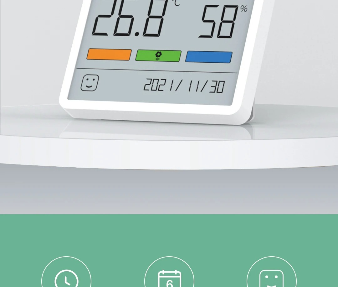 DUKAAtumanTH1TemperatureHumidityMeterLCDDigitalThermometerHygrometerSensorGaugeWeatherStationClockHo-2003742-2