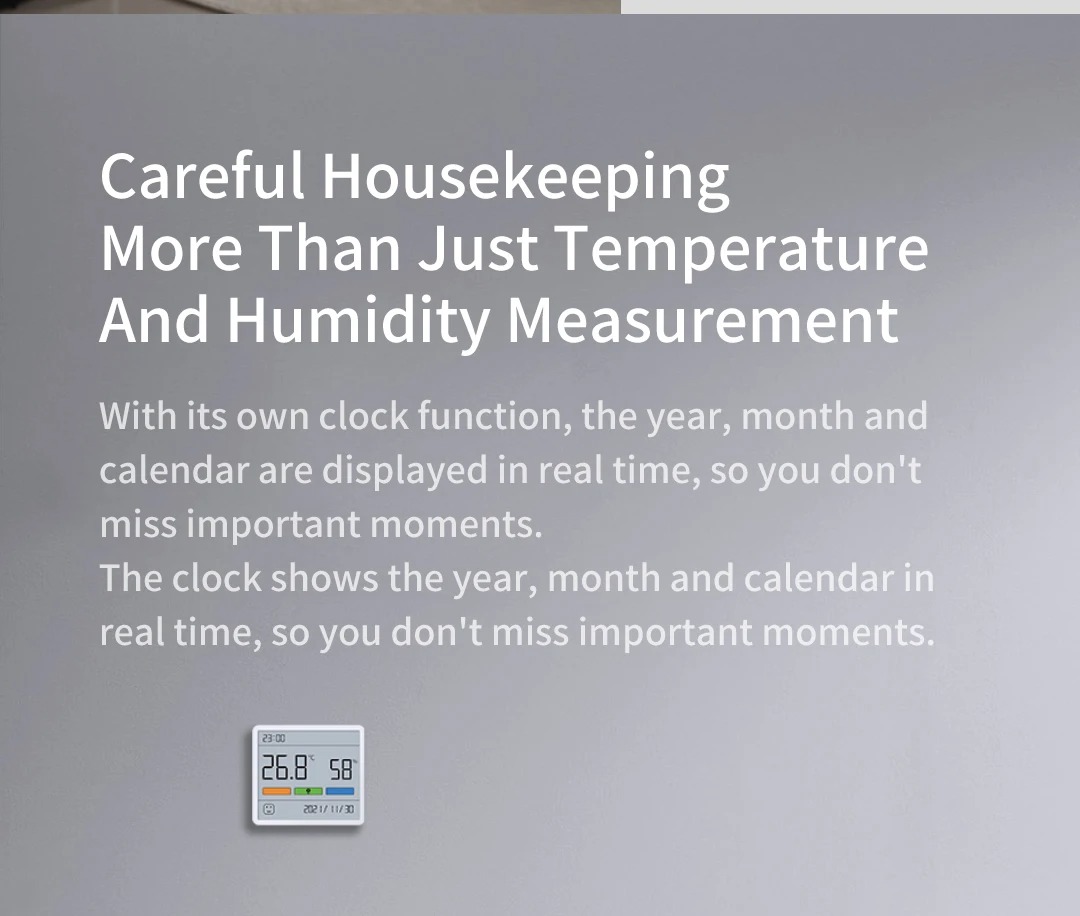 DUKAAtumanTH1TemperatureHumidityMeterLCDDigitalThermometerHygrometerSensorGaugeWeatherStationClockHo-2003742-11