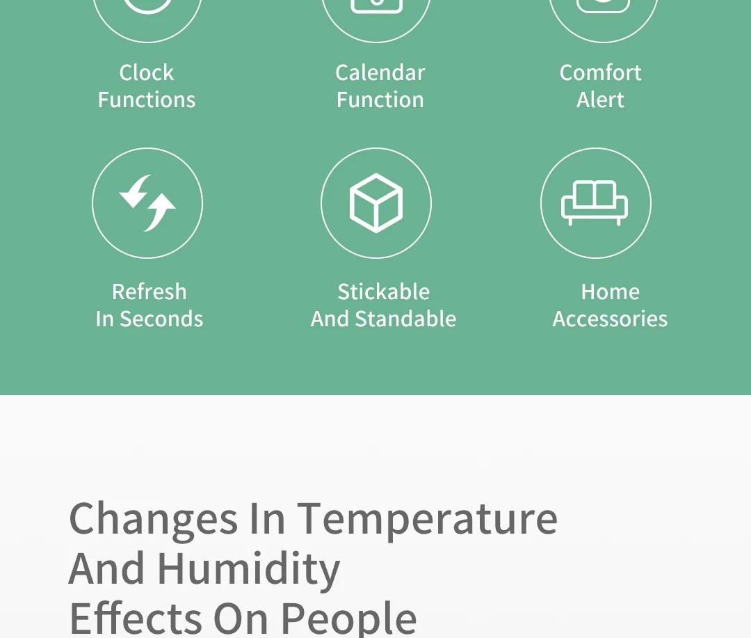 DUKAAtumanTH1TemperatureHumidityMeterLCDDigitalThermometerHygrometerSensorGaugeWeatherStationClockHo-2003742-3