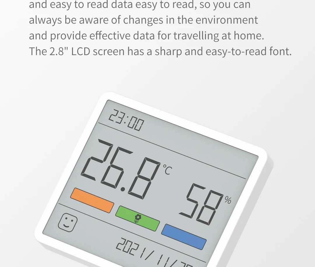 DUKAAtumanTH1TemperatureHumidityMeterLCDDigitalThermometerHygrometerSensorGaugeWeatherStationClockHo-2003742-6