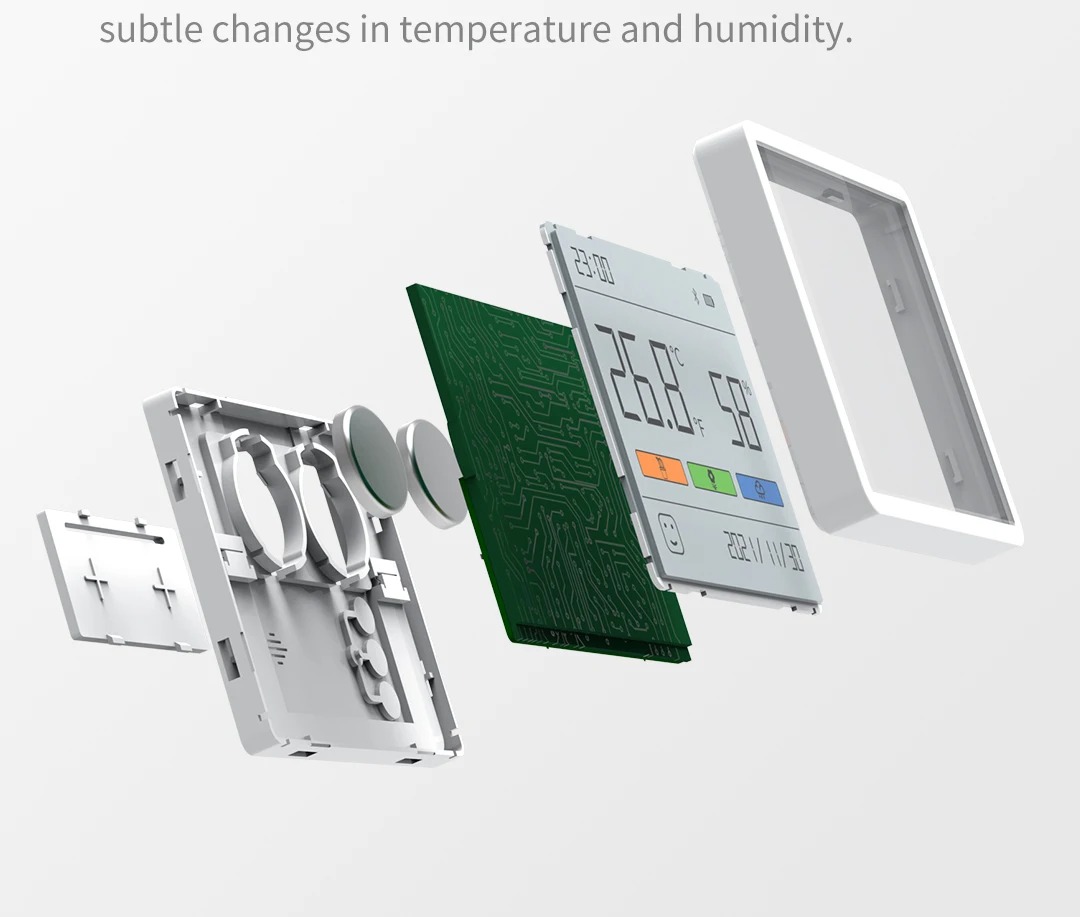 DUKAAtumanTH1TemperatureHumidityMeterLCDDigitalThermometerHygrometerSensorGaugeWeatherStationClockHo-2003742-8