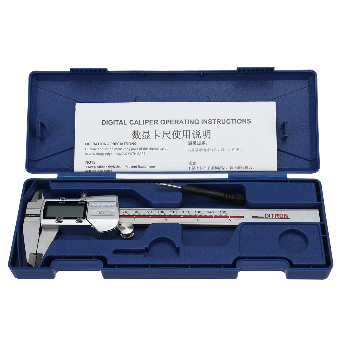 Ditron6Inch150mmDigitalVernierCaliperStainlessSteelElectronicPachometerMicrometerCaliperMeasuringToo-1993416-7