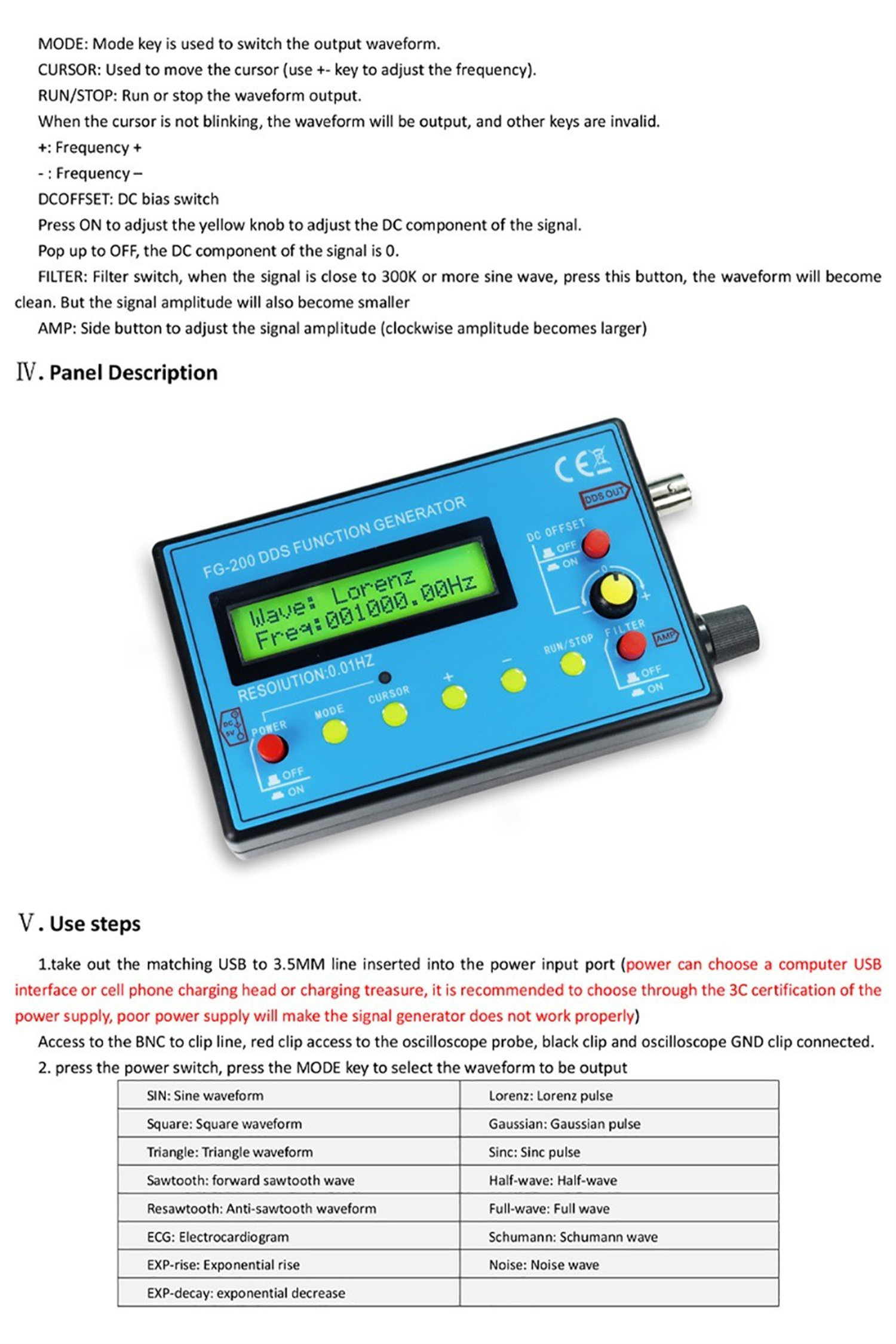 FG-200DDSFunctionSignalGeneratorFrequencyCounter001Hz-500kHzSineSquareSawtoothWaveformOutputCompactP-2015397-2