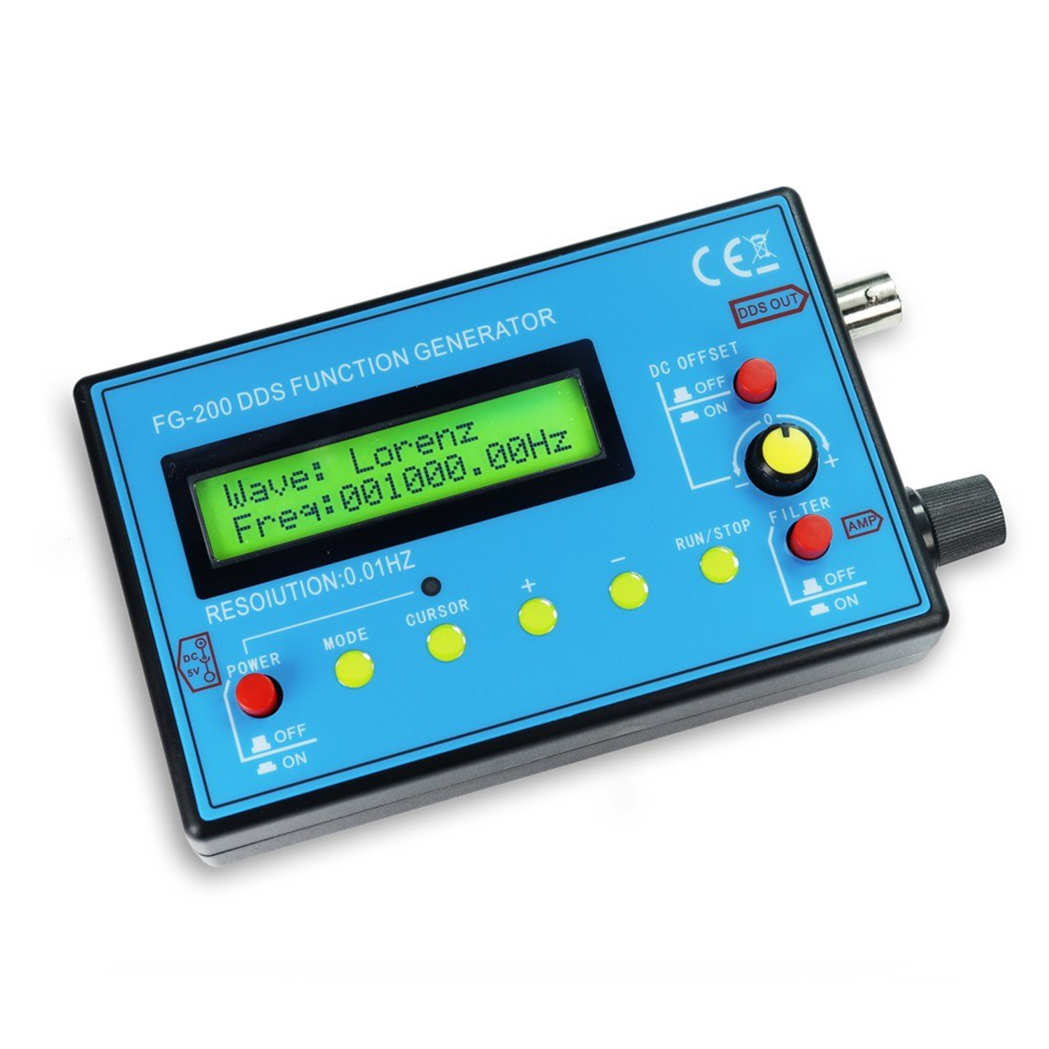 FG-200DDSFunctionSignalGeneratorFrequencyCounter001Hz-500kHzSineSquareSawtoothWaveformOutputCompactP-2015397-6