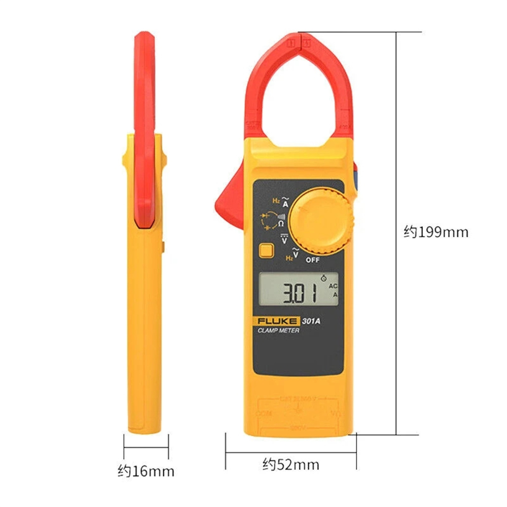 FLUKE301AMiniDigitalACCurrentClampMeterVoltageVoltmeterAmmeterPliersTester-1988403-4