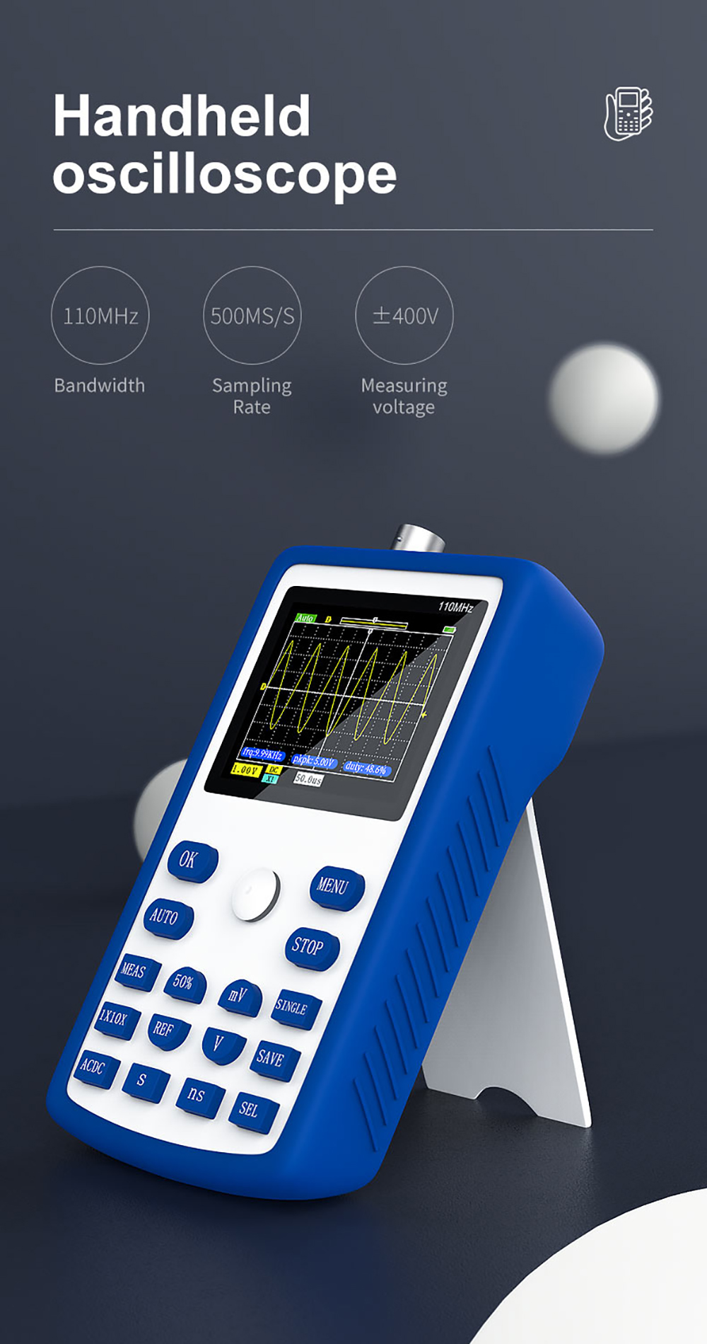 FNIRSI-1C15ProfessionalDigitalOscilloscope500MSsSamplingRate110MHzAnalogBandwidthSupportWaveformStor-1955096-4