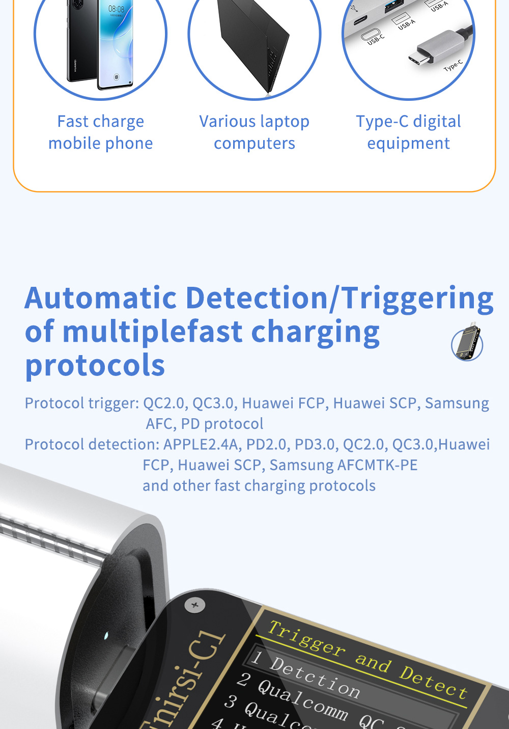 FNIRSI-C1Type-CPDTriggerUSB-CVoltmeterAmmeterFastChargingProtocolTestType-CMeterPowerBanktesterWithP-1982705-11