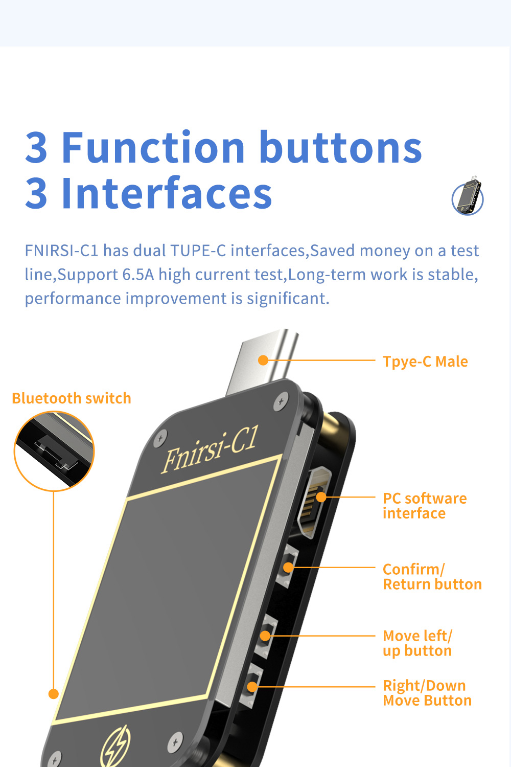 FNIRSI-C1Type-CPDTriggerUSB-CVoltmeterAmmeterFastChargingProtocolTestType-CMeterPowerBanktesterWithP-1982705-23