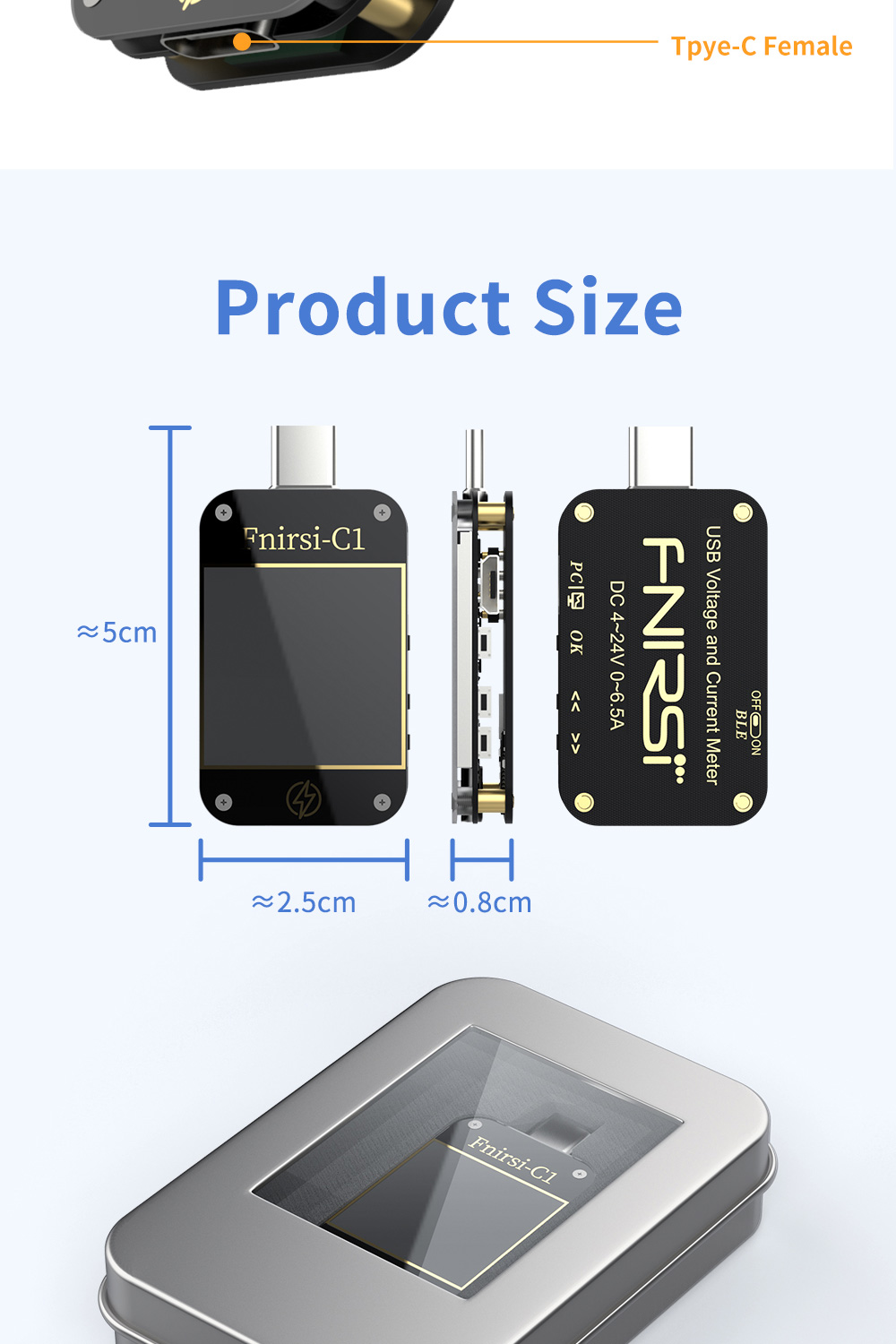 FNIRSI-C1Type-CPDTriggerUSB-CVoltmeterAmmeterFastChargingProtocolTestType-CMeterPowerBanktesterWithP-1982705-24