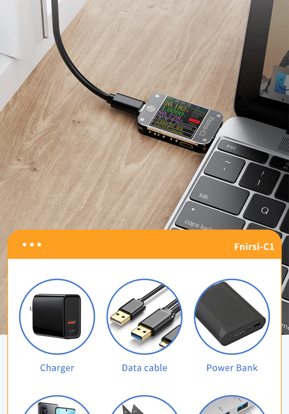 FNIRSI-C1Type-CPDTriggerUSB-CVoltmeterAmmeterFastChargingProtocolTestType-CMeterPowerBanktesterWithP-1982705-10