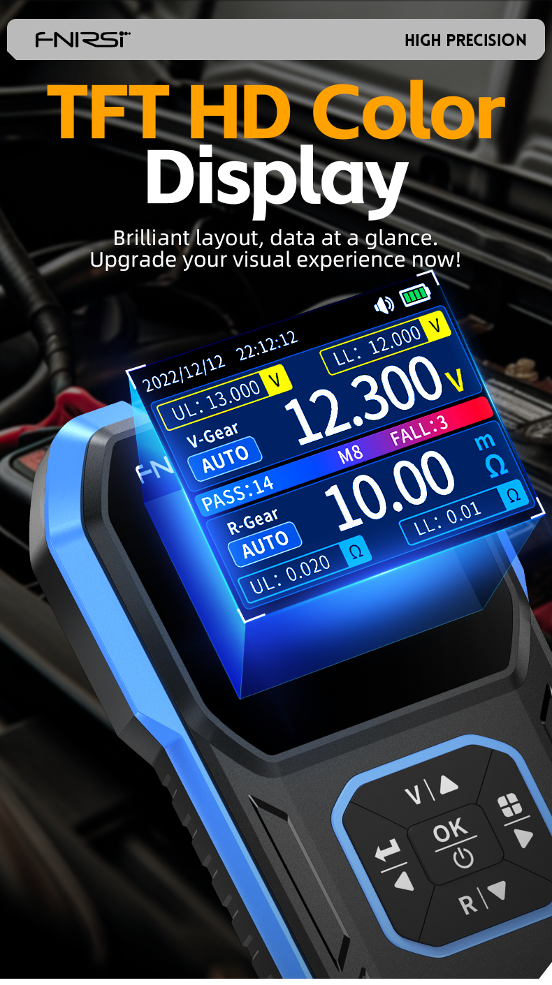 FNIRSIHRM-10BatteryVoltageInternalResistanceTester18650High-precisionACAcidLithiumLeadCarBatteryCapa-2015666-3