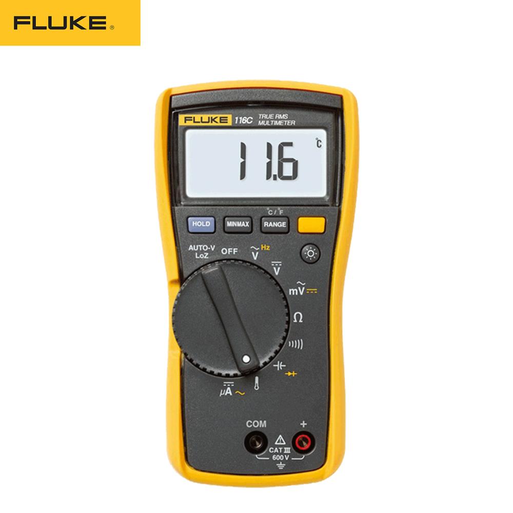 Fluke116CDigitalMultimeterMeasuresACDCVoltageTo600VandACDCCurrentto10AMeasuresResistanceContinuityFr-1988410-7