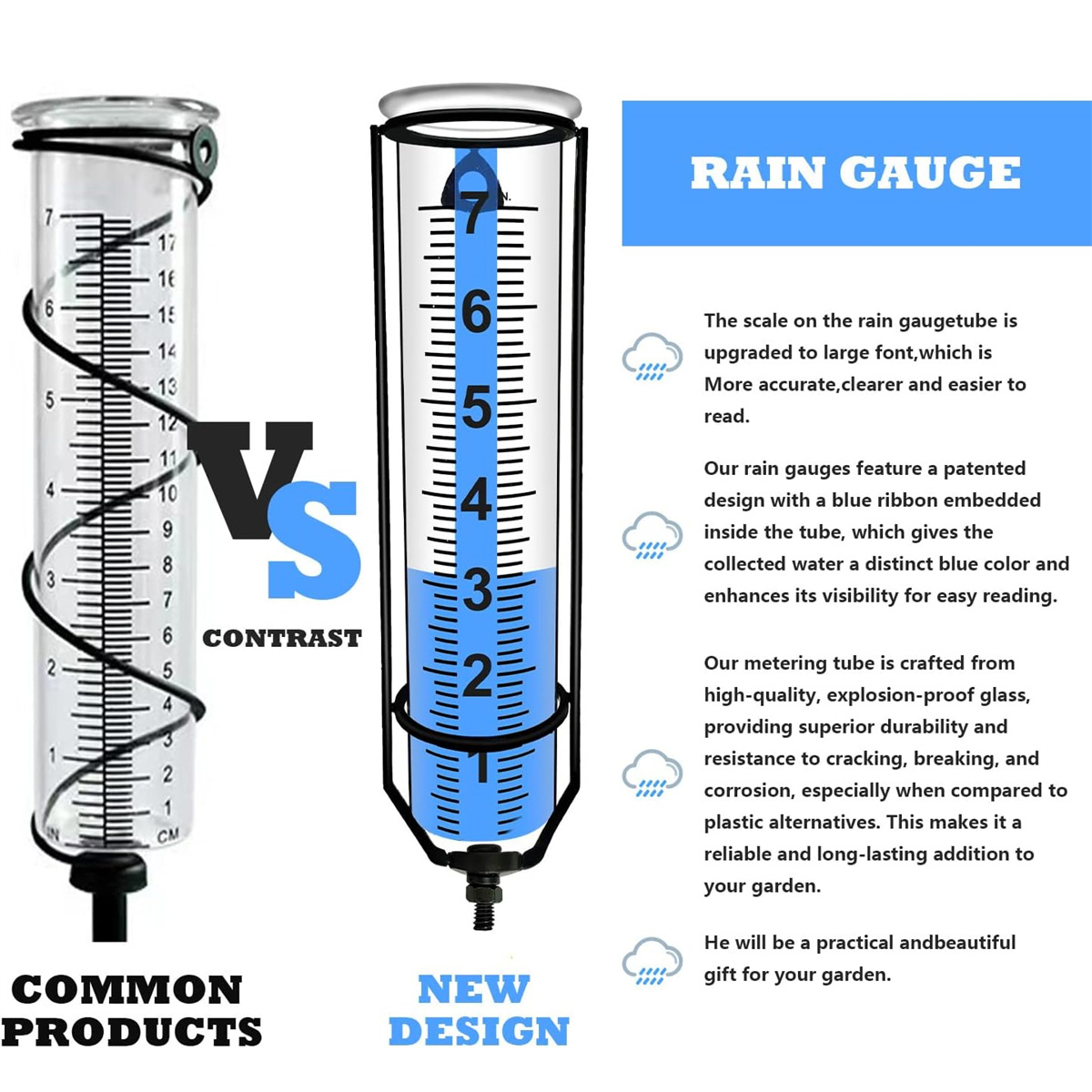Freeze-ProofOutdoorRainGaugeAdjustableHeightSturdyStakeLargeClearNumbersEasyReadwithBlueStripTechnol-1993949-6
