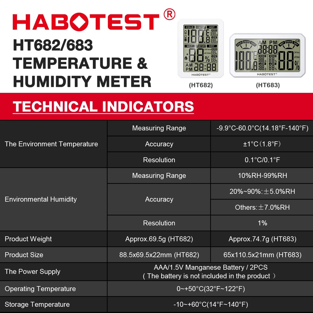 HABOTESTHT682HT683LCDDigitalHygrometerwithStandBaseThermometerWeatherStationMiniThermometerLivingRoo-2000690-4