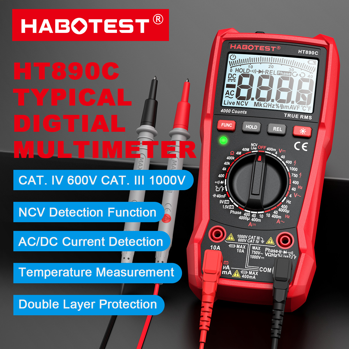 HABOTESTHT890CProfessionalDigitalMultimeterHighPrecisionMeasuresVoltageCurrentResistanceCapacitanceF-2012776-1