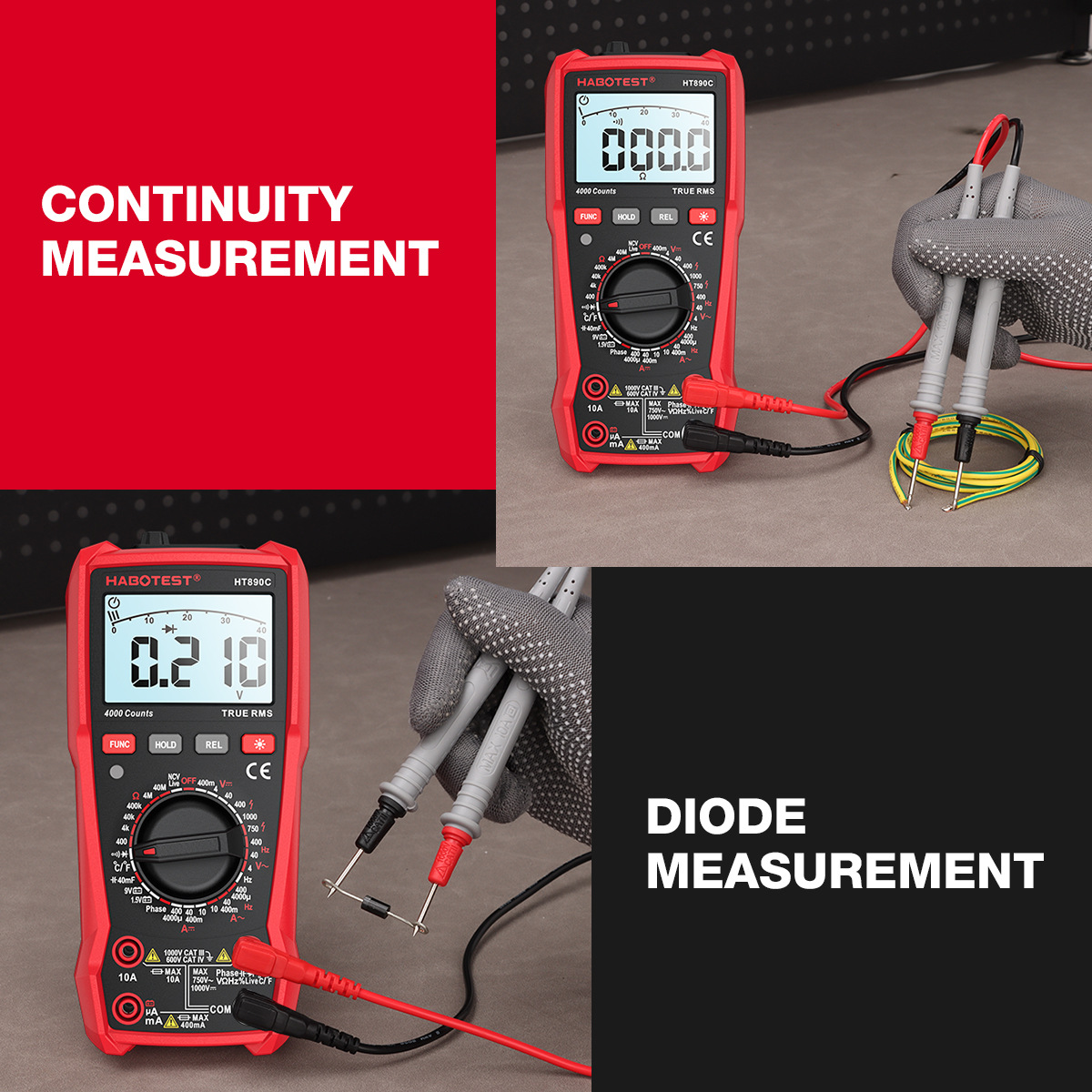 HABOTESTHT890CProfessionalDigitalMultimeterHighPrecisionMeasuresVoltageCurrentResistanceCapacitanceF-2012776-14