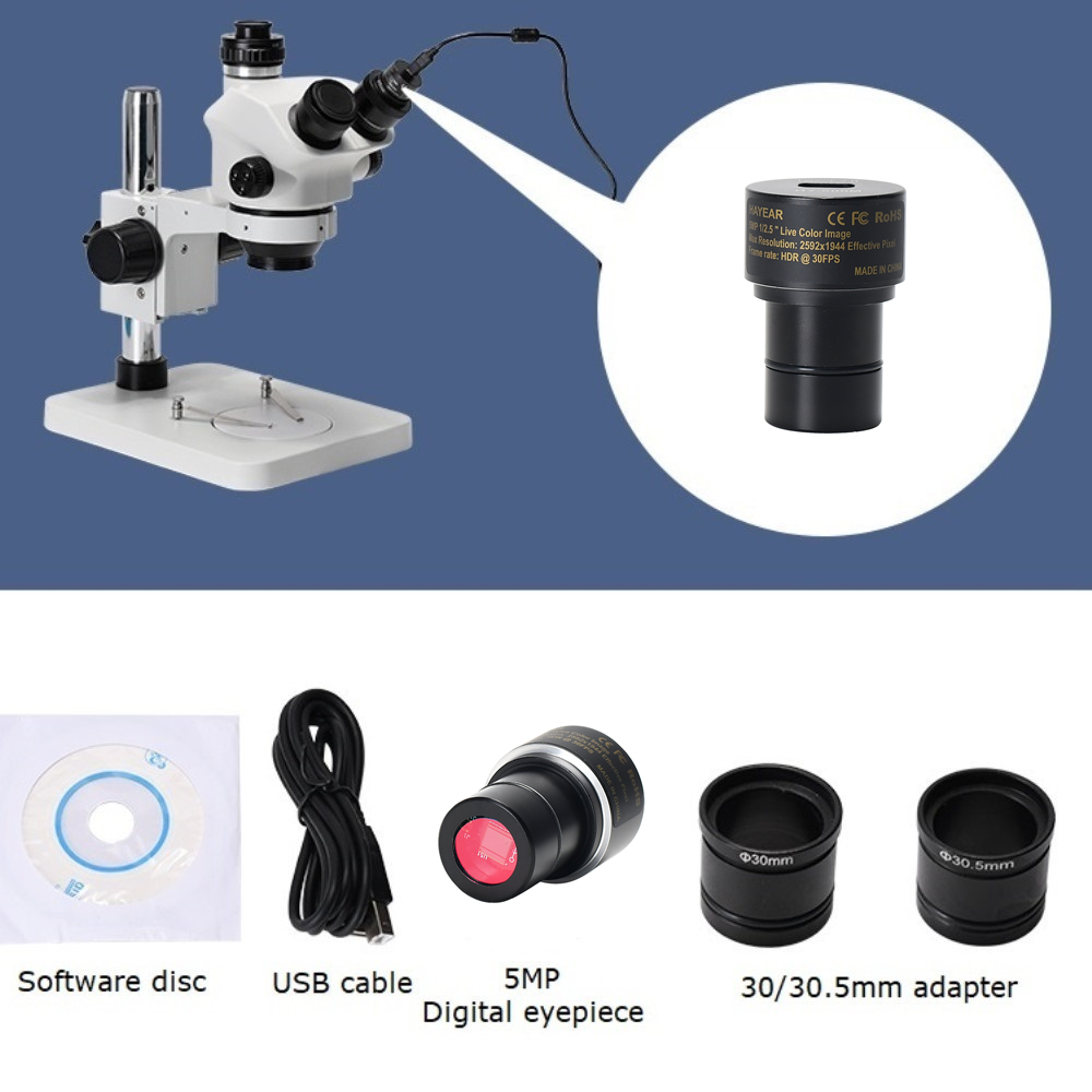 HAYEAR5MPCMOSUSB20MicroscopeOcularAdapterElectronicEyepieceHDMicroscopeCameraforMicroscopioStereoand-1965128-4