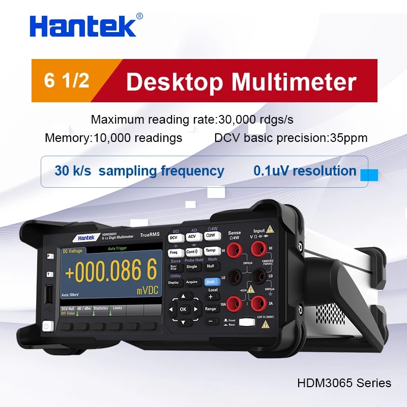 Hantek512612TrueRMSDigitalMultimeterDualDisplay30000rdgssReadingRate10000MemoryDesktopMultitesterHDM-1921947-9