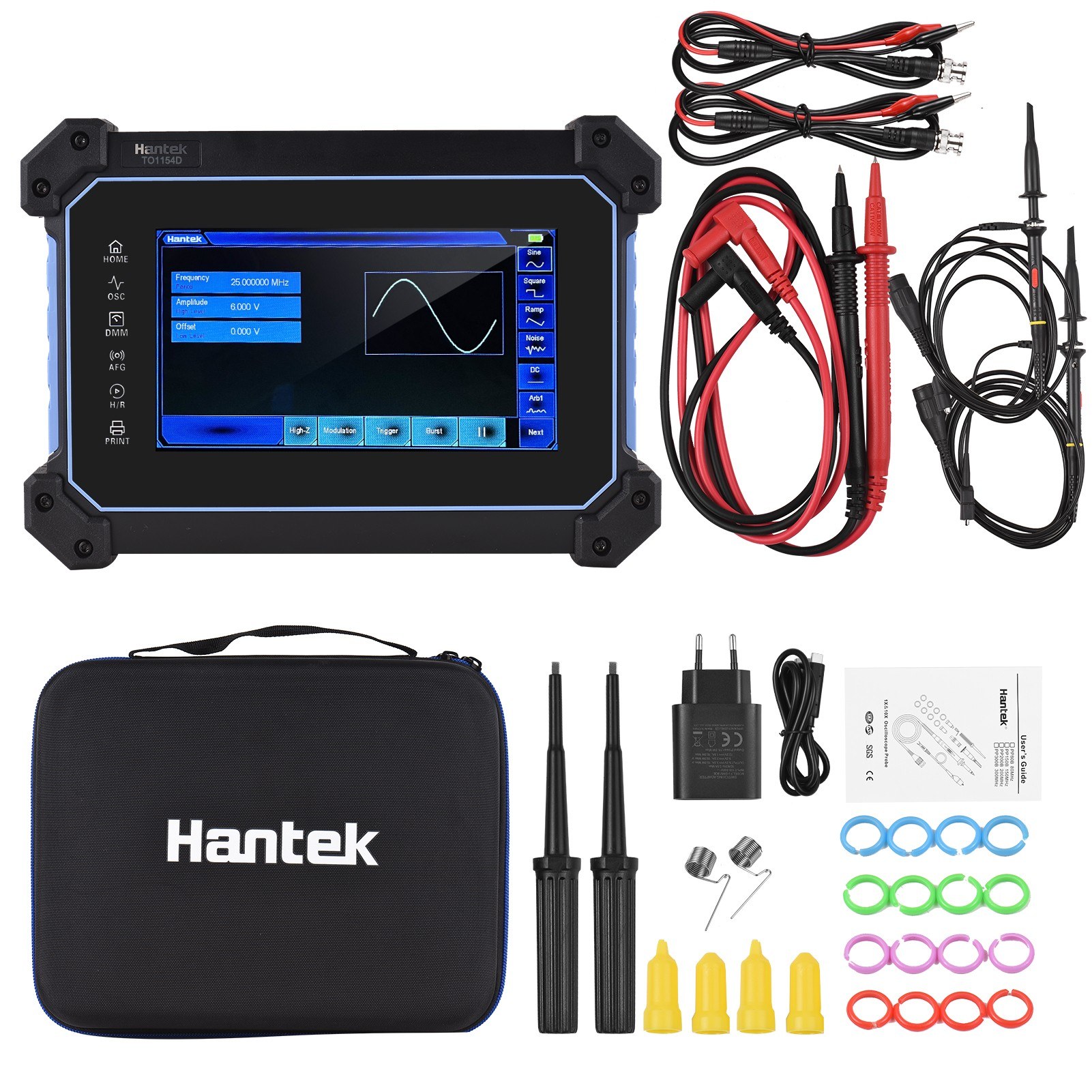 HantekTO1154DRechargeablePortableOscilloscopeMultimeter4-Channel150MHzBandwidth1GSaSSamplingRate8MSt-2002652-11