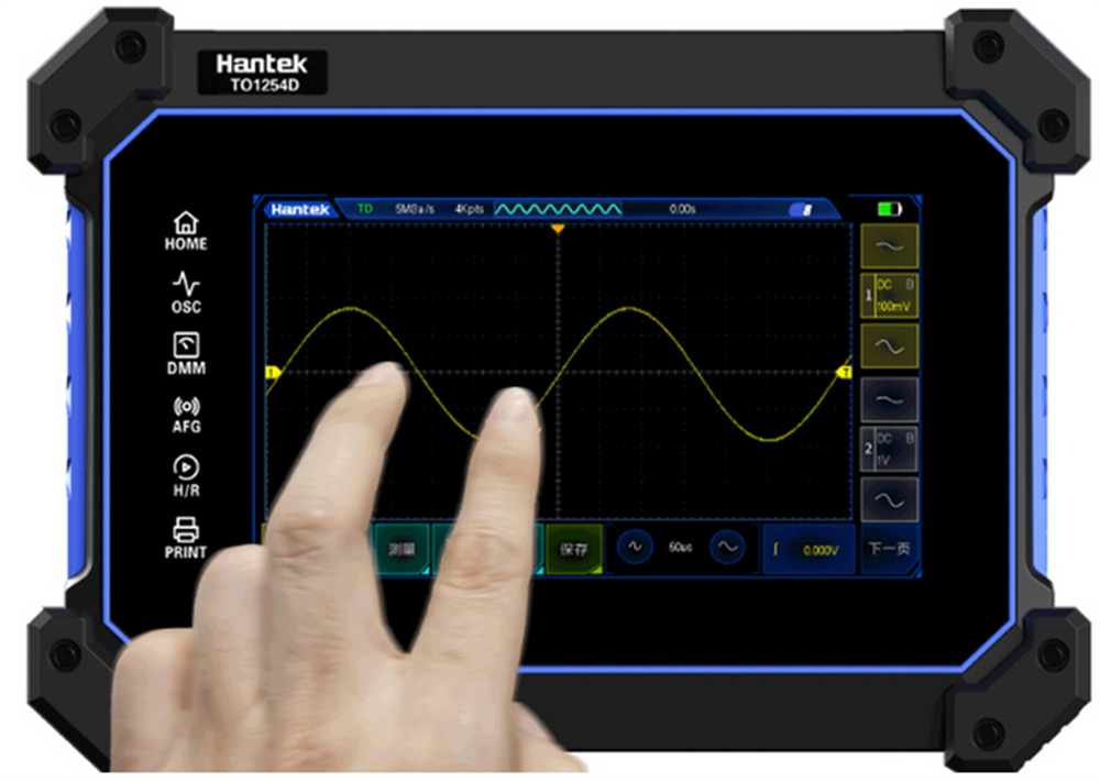 HantekTO1204DDigitalOscilloscopeMulti-FunctionTouchScreen250MHzBandwidth1GSsSampling8MStorageHighPre-1993952-4