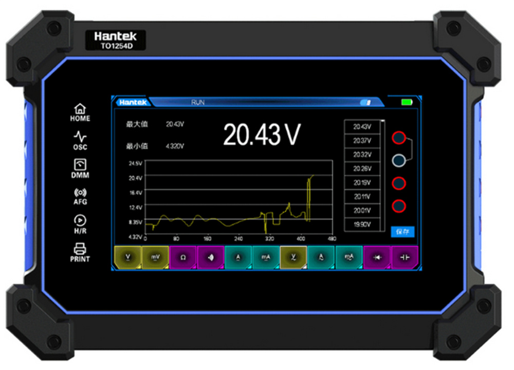 HantekTO1204DDigitalOscilloscopeMulti-FunctionTouchScreen250MHzBandwidth1GSsSampling8MStorageHighPre-1993952-5