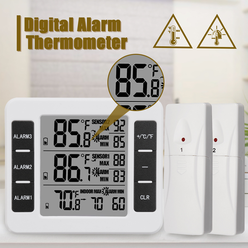 HighAccuracy433MHzThermometerwithSmartAlarmFunctionIndoorandOutdoorTemperatureRangeLCDDisplayEnergyE-2006378-1