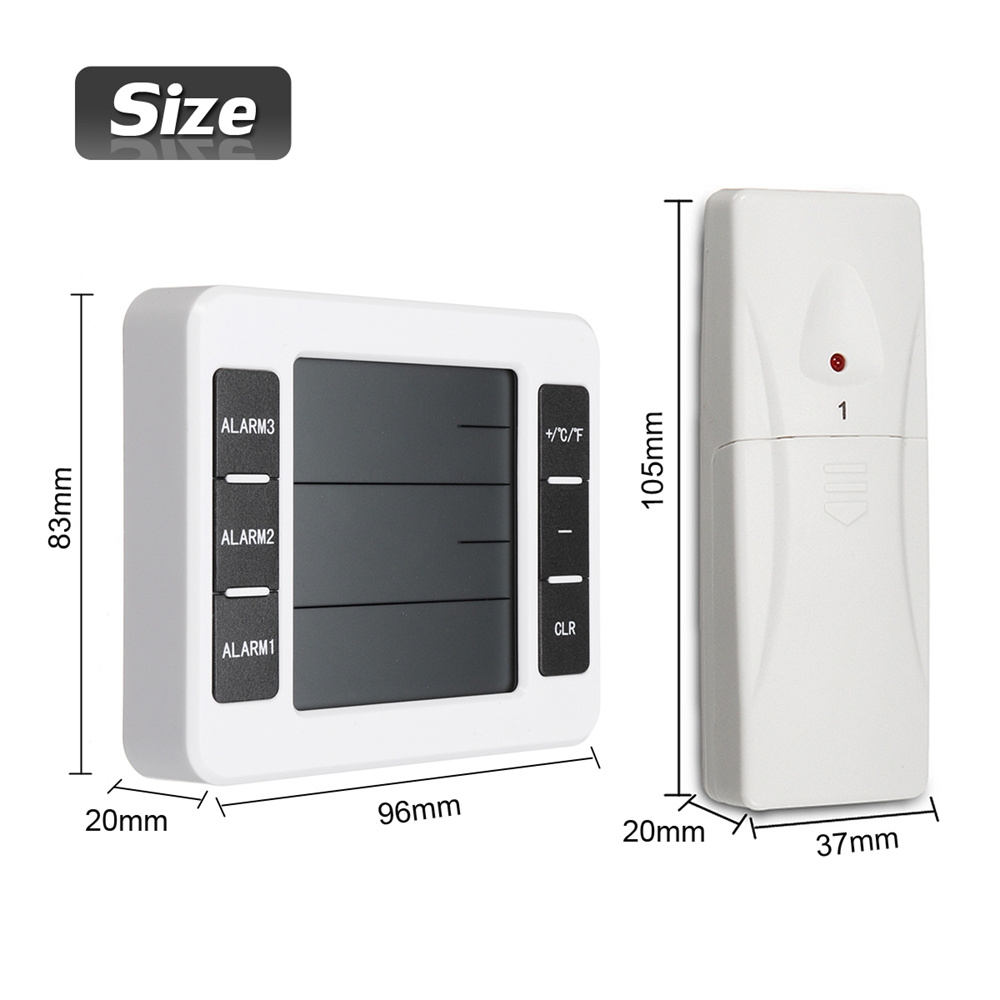 HighAccuracy433MHzThermometerwithSmartAlarmFunctionIndoorandOutdoorTemperatureRangeLCDDisplayEnergyE-2006378-8