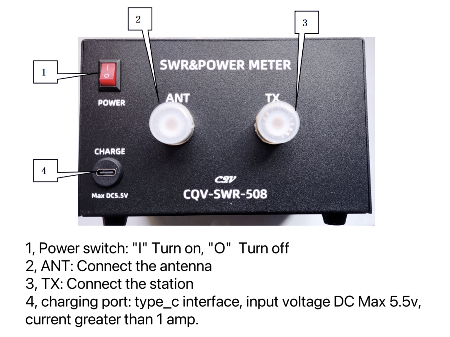 HighPower200WDigitalSWRMeterwith18-54MhzFrequency43IPSColorDisplayAutoShut-offandFine-TuningCapabili-2007176-3