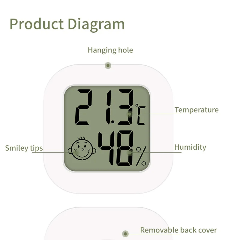 IndoorDigitalLCDThermometerHygrometerElectronicTemperatureHumidityMeterSensorGaugewithAirComfortIndi-2011842-6